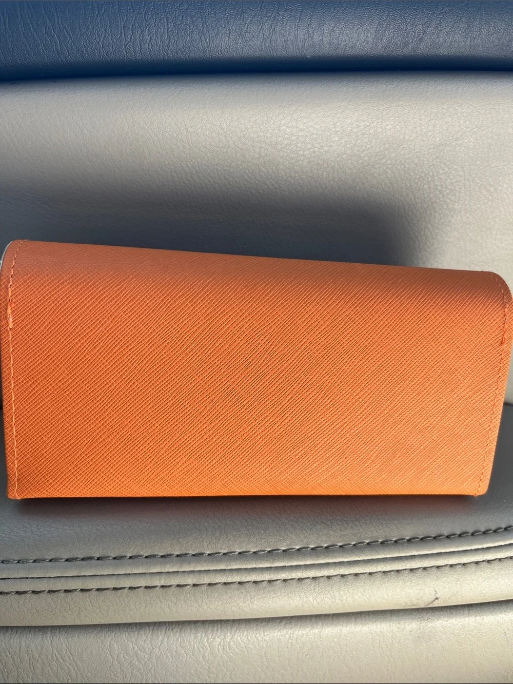 Tory Burch Orange Sunglasses Case with Gold Logo